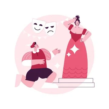School theater abstract concept vector illustration. Stock Illustration