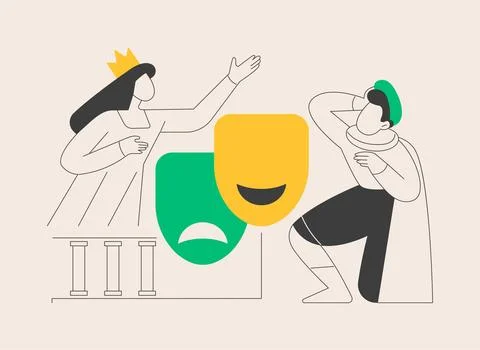 School theater abstract concept vector illustration. Stock Illustration