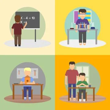 School theme vector illustration Stock Illustration