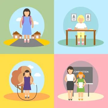 School theme vector illustration Stock Illustration