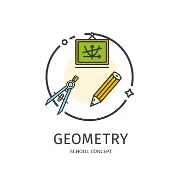 School Thin Line Icon Concept. Vector 스톡 일러스트