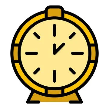 School time icon vector flat 스톡 일러스트