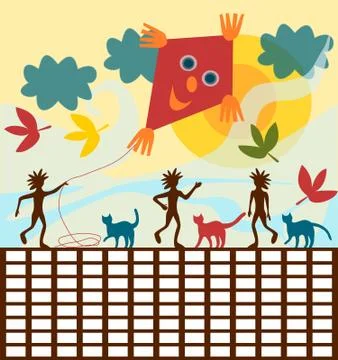 School timetable autumn Stock Illustration