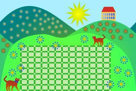 School timetable with burmese cats Stock Illustration