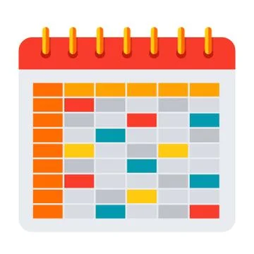 School Timetable Icon Stock Illustration