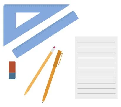 School tool icon on white background Stock Illustration