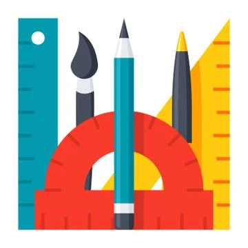 School Tools Icon Stock Illustration