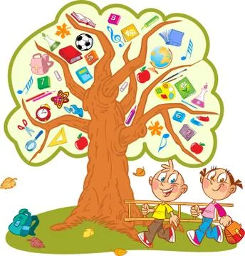 School tree Stock Illustration