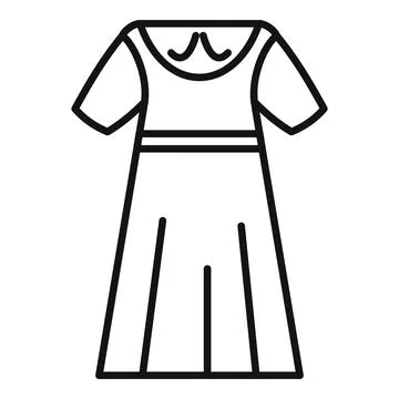 School uniform icon outline vector. Girl dress Stockillustratie