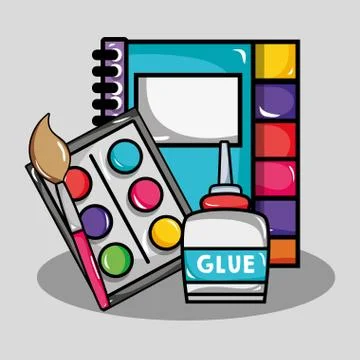 School utensil design to study and learn Illustrazione stock