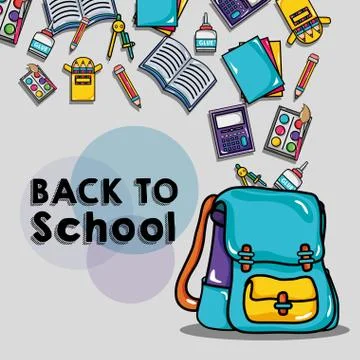 School utensil design to study and learn Ilustración de archivo