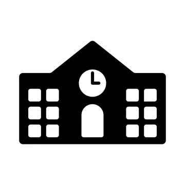 School vector icon isolated on white background Stock Illustration