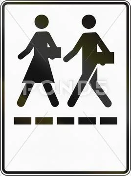 School Walkway in Canada Stock Illustration