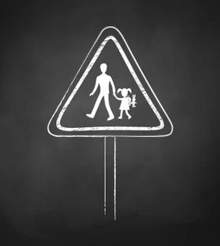 School warning sign Stock Illustration