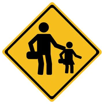 School warning sign Stock Illustration