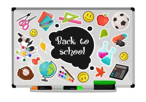 School white board Stock Illustration