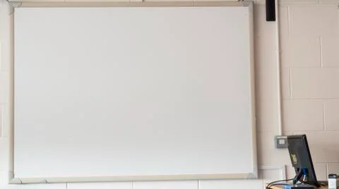 School whiteboard in Irish School.Active electronic board. Stock Photos