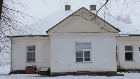 School in winter Stock Footage 133496938