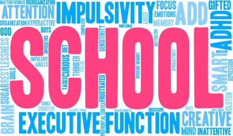School Word Cloud Illustrazione stock