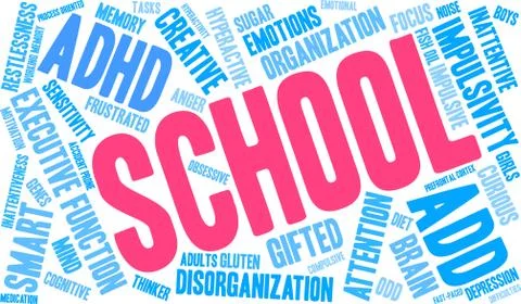 School Word Cloud Illustrazione stock
