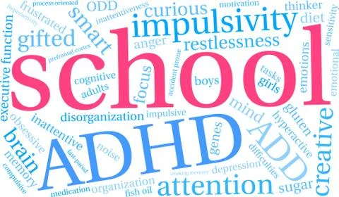 School Word Cloud Stock Illustration