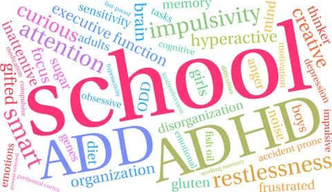 School Word Cloud Illustrazione stock