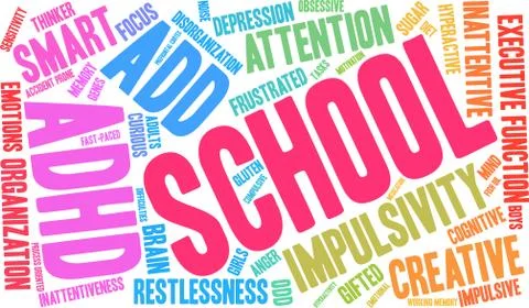School Word Cloud Illustrazione stock