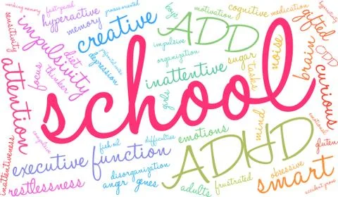 School Word Cloud Stock Illustration