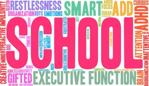 School Word Cloud Illustrazione stock