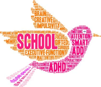 School Word Cloud Stock Illustration