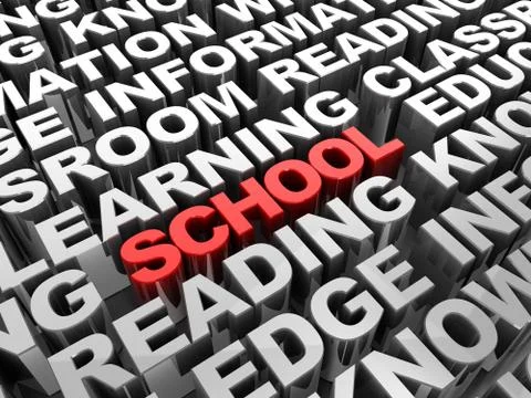 School word Stock Illustration