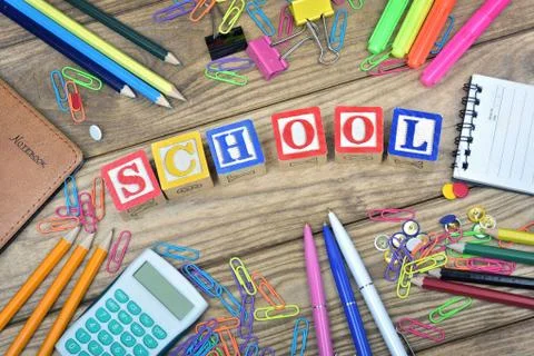 School word Stock Photos