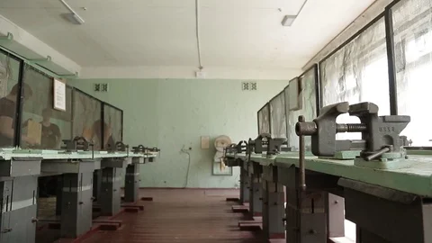 School workshop Kiev Ukraine Stock Footage