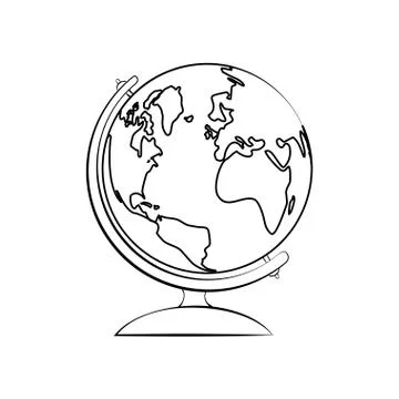 School world globe Stock Illustration