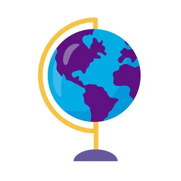 School world sphere Stock Illustration