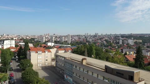 School yard Belgrade city Stock Footage 163049497