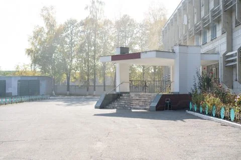 School yard in the fall Stock Photos