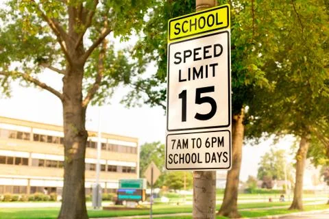 School zone Stock Photos