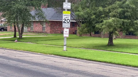 School Zone sign Stock Footage 229656725