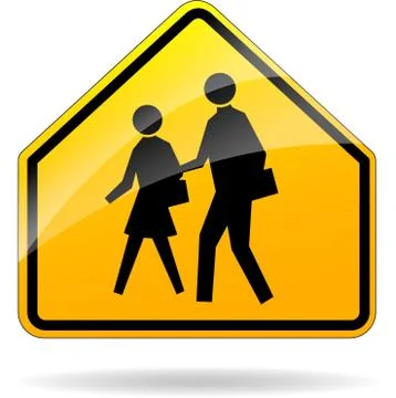 School zone sign Stock Illustration