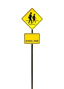 School zone sign Foto stock