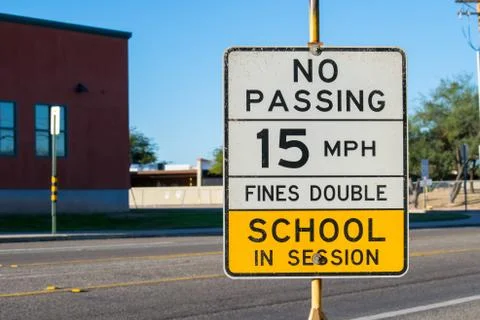 School Zone Sign Stockfoto's