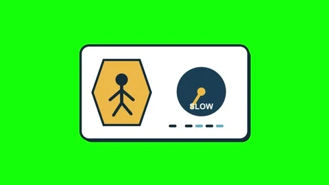 School Zone Speed Cue Green Screen Overlay Stock Footage 343081143
