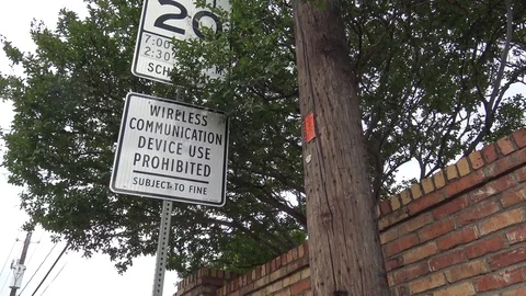 School zone speed limit signs Video stock 75553273