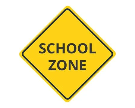 School Zone Symbol Illustrazione stock