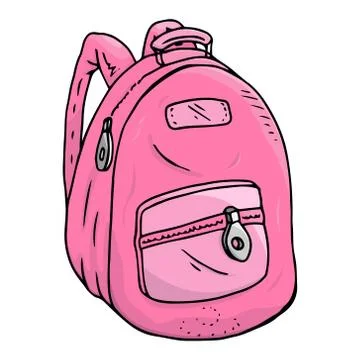 Schoolbag icon. Vector illustration of a school backpack. Hand drawn schoolba 스톡 일러스트