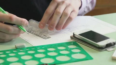 Schoolboy with smartphone and notebook Vídeo Stock 81044448