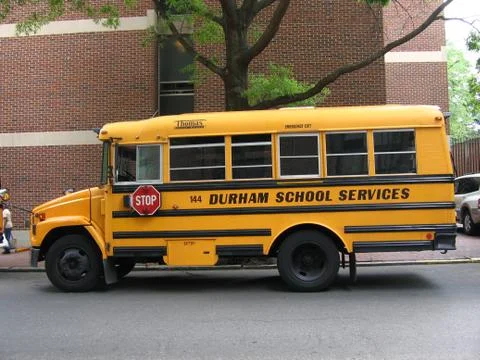 Schoolbus for Highschool children.  (USA) Stock Photos