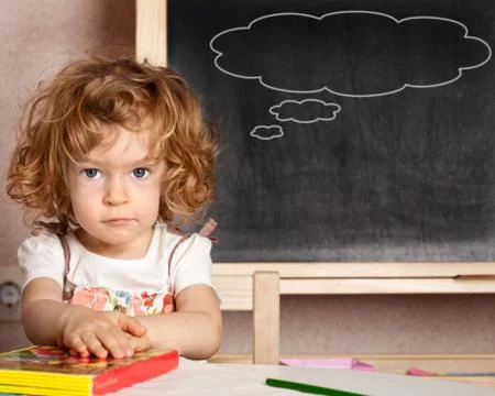 Schoolchild in a class Stock-Fotos