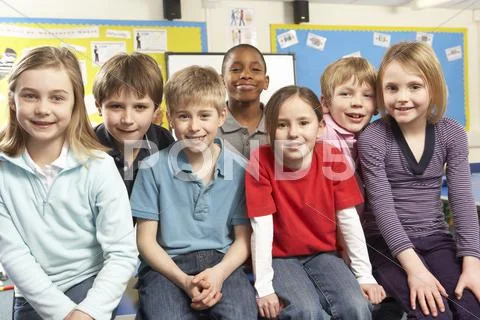 Schoolchildren In classroom Stock Photos